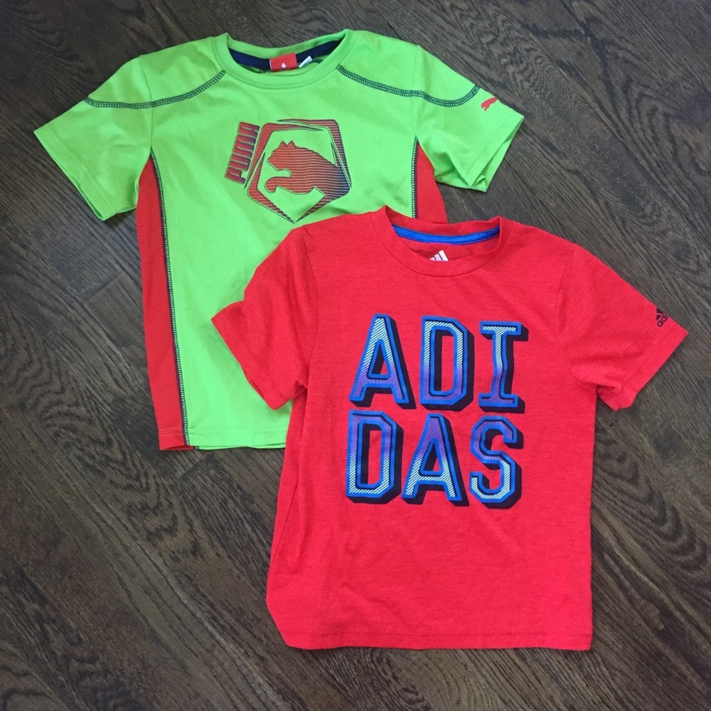 Adidas & Puma Boys Size 6 Short Sleeve Bundle